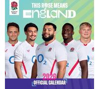 2026 CALENDAR ENGLAND RUGBY UNION MONTH TO VIEW SQUARE WALL CALENDAR OFFICIAL PRODUCT