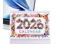 2026 Calendar - Monthly Planner with Cute Animal Rhinestone Painting Design for Academic Planning, Home, Office, and School Organization, Thick Paper Desk Calendar for Teachers and Students