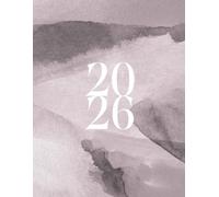 2026 Calendar, Simple Stylish Black Grey Marble Watercolor Cover: 365 Day Schedule Plan, Jan- Dez, Extra Space For Notes, Goal Tracking, Daily & Monthly Planner