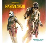 2026 CALENDAR STAR WARS THE MANDALORIAN MONTH TO VIEW SQUARE WALL CALENDAR OFFICIAL PRODUCT