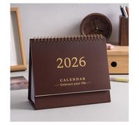 2026 calendario 2026 Desk Calendar 2025.07-2026.12 Thick Mini Creative Portable Coil Planner for or Office Use 2026 calendario mensile(Bruin)