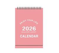 2026 calendario 2026 Desk Calendar Monthly Planner Mini Creative Portable Coil For home Office Use 2026 calendario mensile(Pinks)