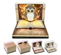 2026 Calendario 3D da Strappare, Calendario 2026 da Tavolo con Luci a LED, 3D Memo Pad - Forma di Gufo, Scultura di Carta e Ornamento da Scrivania per Regalo di Natale
