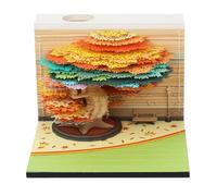 2026 Calendario 3d, Four Seasons Tree, Creativo Culturale E Creativo Commemorativo Regalo, Ufficio Desktop Decorative Paper Sculpture Ornamenti, Blocco dimensionale, Regalo Di Sloture Della Casa