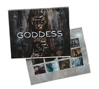 2026 Calendario a muro, calendario mensile della Goddessa Moon Fase, pianificatore mensile, 28x21,5 cm, praticanti spirituali, grandi di datteri visibili, ideali per il soggiorno, casa