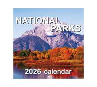 2026 Calendario A Muro - Pianificatore Mensile Dei Parchi Nazionali | Pianificatore Murale Con Governati | Calendario Gennaio -dottorato Per La Pianificazione E L'organizzazione | Forniture Di