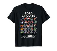 2026 Calendario Circuito Racing Car Silhouette Maglietta