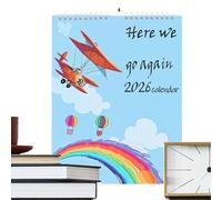 2026 Calendario da Muro Artistico, Calendario Organizzativo per Muro di Casa e Camera da Letto, Accessorio Decorativo Con Frasi Ispirazionali Quotidiane Per Lei Ambienti Casa Ufficio