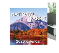 2026 Calendario da parete | Paesaggi naturali Calendario mensile | Da gennaio a dicembre, Paesaggi naturali, Pianificatore Per Lavoro, Scuola E Palestra