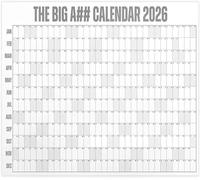 2026 Calendario da parete XXL extra large, lavabile con panoramica annuale e codifica a colori, consente note e pianificazione categorizzate, adatto for ufficio e casa.(Grau)