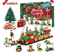 2026 Calendario dell'Avvento di Natale Confezione regalo Albero di Natale Treno Conto alla rovescia di 24 giorni Scatola di calendario di Natale Regalo di Capodanno Navidad