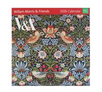 2026 Calendario Parete Vista Mensile Ecologici Plastica Gratis William Morris