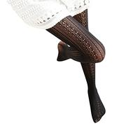 2026 - Calze da donna in pizzo intagliato sottile trasparente collant cava retrò calze collant collant collant reggicalze, Nero , Taglia unica