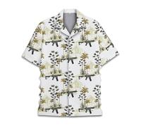 2026 - Camicia da uomo casual Loose Fit camicia da spiaggia estiva con strisce di stampa digitale per il tempo libero quotidiano all'aperto camicia da uomo per matrimonio, Altro., 4XL