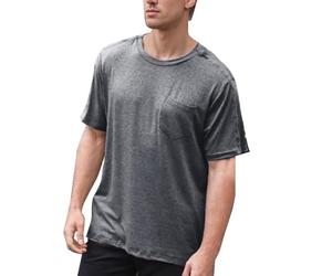 2026 Camicia da uomo con dorso della spalla, il recupero può strappare, manica corta, pulsante laterale completamente aperto, abbigliamento dialisi, GY2, L