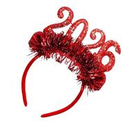 2026 Canda della festa di Capodanno - Paraterino per la festa delle vacanze, divertente accessorio scintillante, decorazione della testa per donne per eventi di compleanno in classe per le vacanze cas
