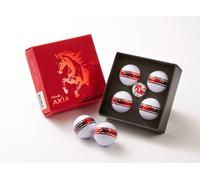 2026 Capodanno Volvik AXIA Golf Ball Confezione da 4 Gift Set Red Horse Zodia...