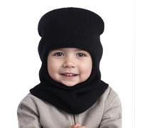 2026 Cappelli Calvi Ragazze Ragazzi Con Cappuccio Sciarpa Invernale Bambino Cappello Sciarpa Maglia Bambino Cura Del Bambino, Nero , Einheitsgröße