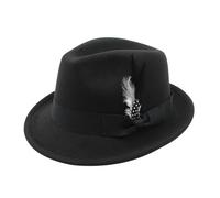 2026 - Cappello da birra tedesco Fedora tradizionale con piuma, per feste in costume da Oktoberfest ed eventi all'aperto, cappello da pescatore ragazza 49 (nero, taglia unica)