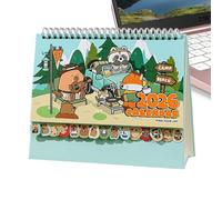 2026 Capybara Planner - Cartoon Desk Calendar, Miniature Stand Up 2026 Capybara Illustration Calendar, 12 Month Decorative Desktop Planner | Fun Animal Display for Kids, Adults, Home, Office, School