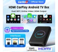 2026 CarlinKit HDMI Android Ai Box Wireless Carplay Android Auto per Youtube Netflix IPTV 5 IN 1 WIFI 5GHZ USB A Plug And Play