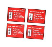 2026 Carte Mah Jong Ufficiali, Set Gioco Professionale per Famiglie e | Design di facile lettura, Quattro carte con regole identiche, Carta di ottima qualità, Perfetto per i giochi in famiglia,