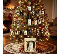 2026 Cat Advent Calendar,24 Days Christmas Countdown Calendar，2 SET | 24 Uniquely Cat Acrylic Hanging Ornaments,Acrylic Material, Christmas Tree Decorations Holiday Gift for Cat Lovers