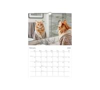 2026 Cat Calendar, 21cm Paper Funny Wall Planner with 12 Monthly Pages for Organization, Scheduling, Study, School, Home Decor, Planning Gift