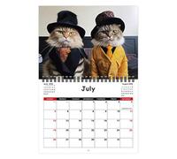 2026 Cat Calendar - 21x28.5cm 12 Month Fashion Wall Planner for Home, Office with Twin Wire Binding, Jan-Dec 2026 Organizer for School Family Scheduling, Living Room Decor