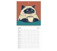 2026 Cat Calendar, Funny Coffee Cats Wall Calendar, Schedule Walls Chart, January to December Monthly Planner for Home Office School Nursery Scheduling, 11.69x8.27 inches
