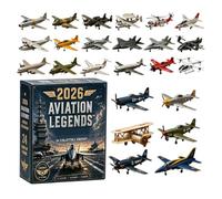 2026 Christmas Calendar Aviation Advent | 24-Day Aircraft Countdown | 24-Day Aircraft Countdown - 2D Acrylic Collectible Plane Ornaments Box for Aviation Lovers, Kids and Home Decor