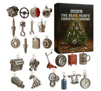 2026 Christmas Countdown Calendar for Men - 2D Garage Themed Acrylic Ornament with 24 Days Pendant, Fun Holiday Decorations for Husband, Dad, Electricians, Workshop Adults, Home & Party