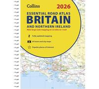 2026 Collins Essential Road Atlas Britain and Northern Ireland: A4 Spiral