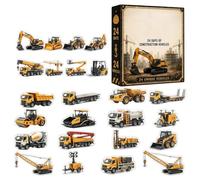 2026 Construction Excavator Arrival Calendar - 24 Days Christmas Countdown | Calendar Excavator Collectible Charms 24 Vehicle Countdown Calendar for Kids Adults Collectors Holiday Party Offices