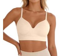 2026 Corsetto Top Coppa Fissa Supporto Biancheria Intima Senza Cuciture Che è Confortevole e Si Raccoglie Verso L'Alto Senza Anelli In Acciaio Un Reggiseno Di Grandi Dimensioni Forma, Beige, M