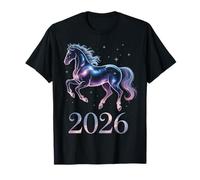 2026 Cosmic Horse Galaxy Style Lunar Celebration Art Maglietta