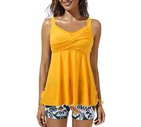 2026 Costume da bagno da donna Tankini set bikini 2023 costume da bagno donna push up bikini set tanga tankini costume da bagno Beach Wear Sport Swimsuits nero tankini set, giallo., 6XL