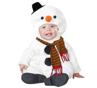 2026 Costume Pupazzo di Neve Bambino PrestigeDeluxe Costume VestitoCarnevale OlafCostume da Pupazzo di Neve per Bambini Neonato perCarnevale Halloween Compleanni e Party (White, 12-18 Months)