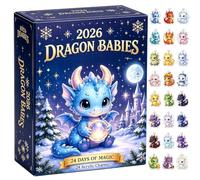 2026 Countdown Calendar | 24 Days Dragon Collectible Pendants | Holiday