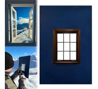 2026 Creative Window Decoration Props Drops, Creative Window Photography Backdrops, Portable Window Frame for Travel Photography and Unique Perspective Photo Shots (C)