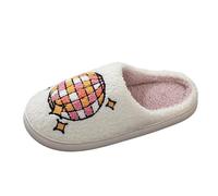 2026 Cristo Coppie Inverno Natale Discoteca Luce Pantofole Uomini E Donne Indoor Large, bianco, 40 EU