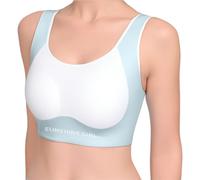 2026 - Crop Top reggiseno ragazza senza cuciture reggiseno sportivo allenamento bianco teen reggiseno camisole stile leggero senza cuciture bambini ragazze set biancheria intima 128, Blu, 9-12 anni