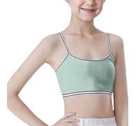 2026 Crop Top Reggiseno Ragazza Senza Cuciture Sport Reggiseno Allenamento Bianco Teen Reggiseno Camisole Stile Leggero Senza Cuciture Bambini Biancheria Intima Ragazza Set 92, verde, 11-14 Jahre