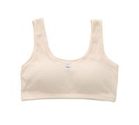2026 - Crop Top Reggiseno Ragazza Senza Cuciture Sport Reggiseno Allenamento Bianco Teen Reggiseno Camisole Stile Leggero Senza Cuciture Intimo Bambini Ragazze 146, beige., L