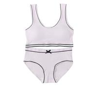 2026 - Crop Top Reggiseno Ragazza Senza Cuciture Sport Reggiseno Allenamento Bianco Teen Reggiseno Camisole Stile Leggero Senza Cuciture Bambini Biancheria Intima Ragazzi, Viola chiaro, Taglia Unica
