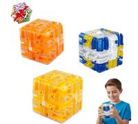 2026 - Cubo da labirinto 3D, sfera da labirinto 3D, per bambini, giochi di pazienza per adulti, adulti e adolescenti, per la gestione dello stress e la promozione del pensiero logico (3PCS)