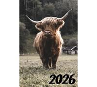 2026 Cute Highland Cow Planner: 6" x 9" Inches Weekly Daily