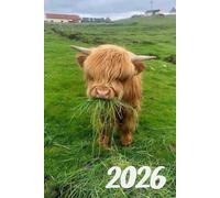 2026 Cute Highland Cow Planner: 6" x 9" Inches Weekly Daily