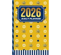 2026 Daily Planner: One Page Per Day / 6x9 Dated Organizer With Hourly Diary - 1 Hour Time Slots / To Do List / Notes Section / Scheduling Gift / Star Of David Pattern Theme Cover