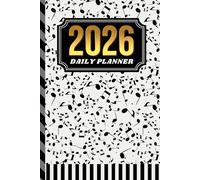 2026 Daily Planner: One Page Per Day / 6x9 Dated Organizer With Hourly Diary - 1 Hour Time Slots / To Do List / Notes Section / Scheduling Gift / Music Note Pattern - Musical Instrument Theme Cover